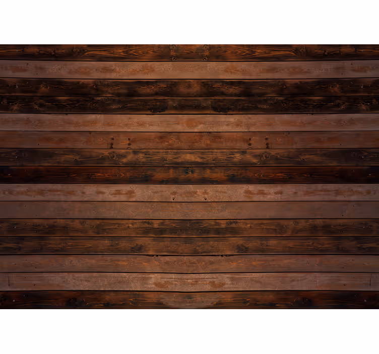 Papier peint rustique planches horizontales brunes - TenStickers