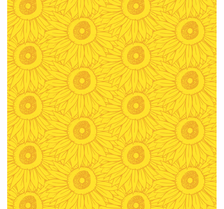 Papier peint jaune nuances de tournesol clair - TenStickers