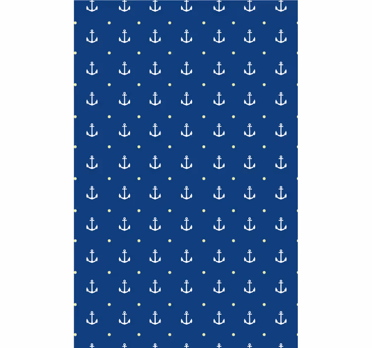 Papier peint bleu ancres décoratives - TenStickers