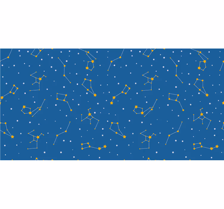 Papier peint bleu motifs de constellations célestes - TenStickers