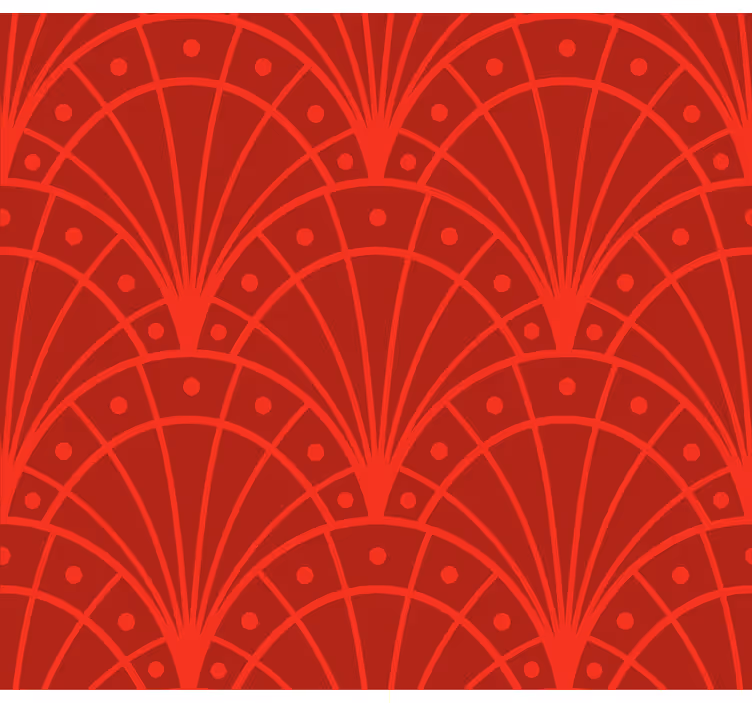 Papier peint rouge art déco élégant - TenStickers