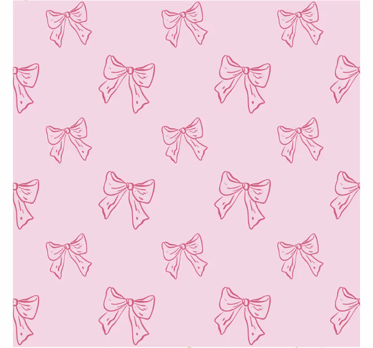 Papier peint rose motif nœuds roses - TenStickers