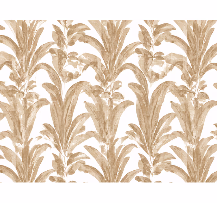 Papier peint paysage motif de feuilles de palmier rayées - TenStickers