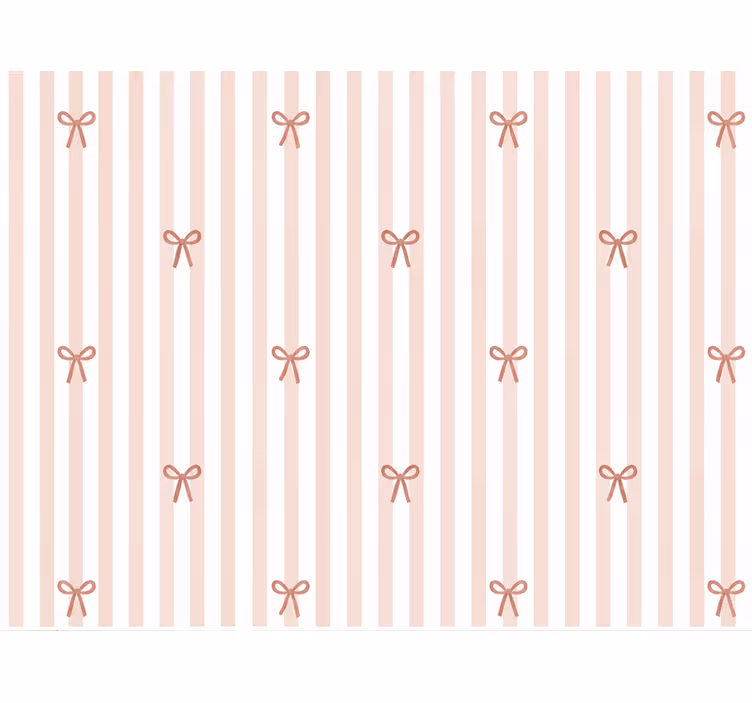 Papier peint chambre bébé rayures nœud papillon - TenStickers
