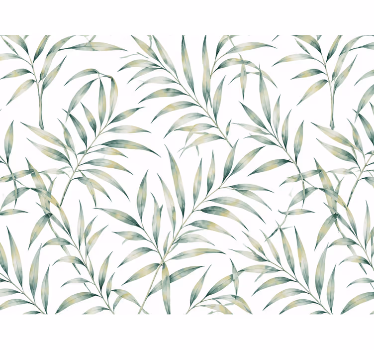 Papier peint cuisine feuilles tropicales élégantes - TenStickers