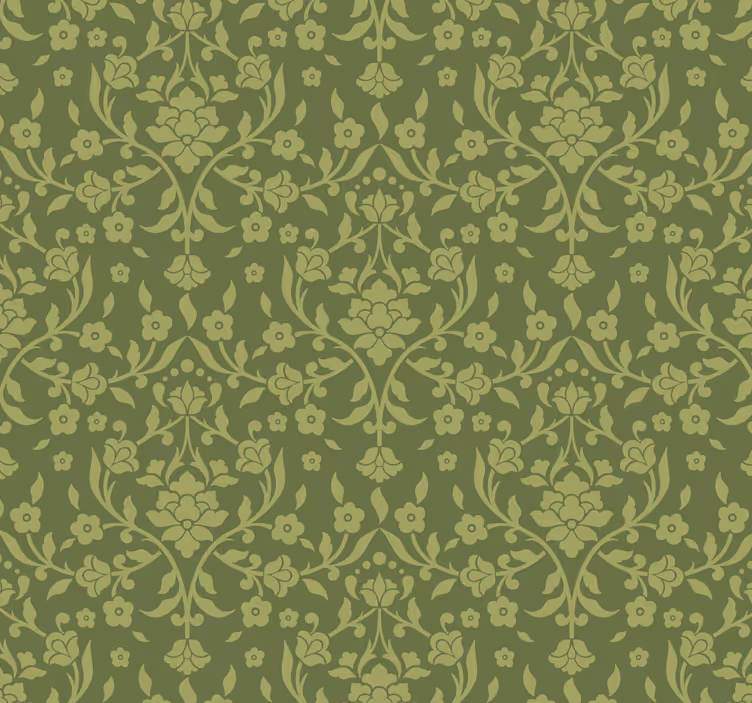 Papier peint fleurs conception de symétrie florale - TenStickers