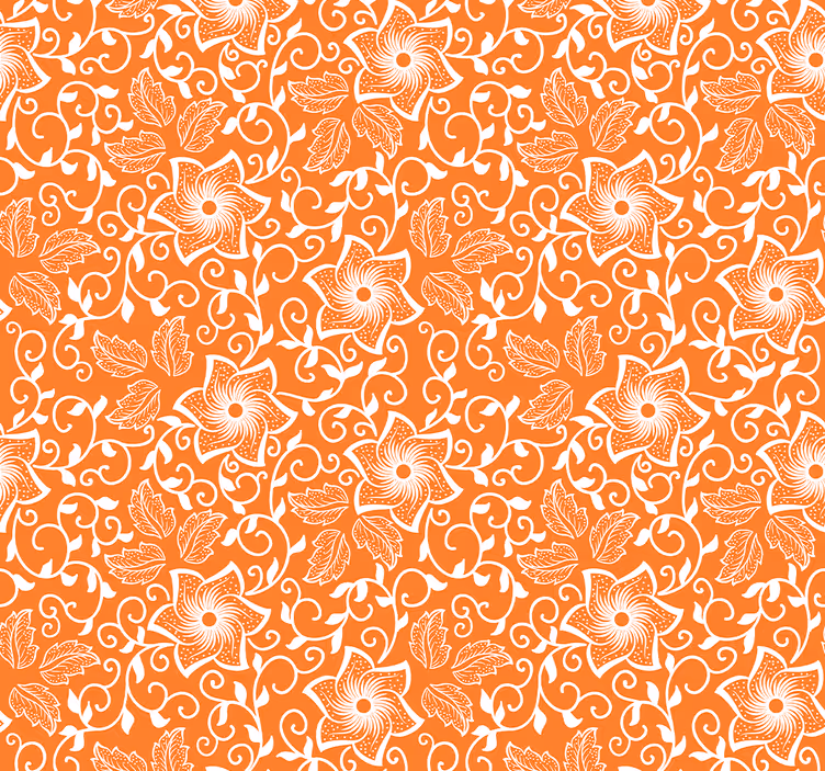 Papier peint paisley orange - TenStickers