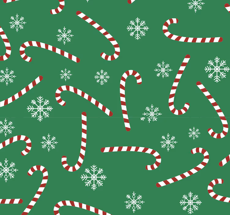 Papier peint chambre Bonbons de noël - TenStickers
