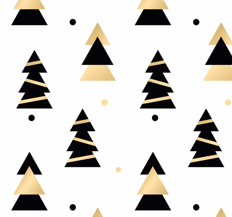 Papier peint noel pins stylisés - TenStickers