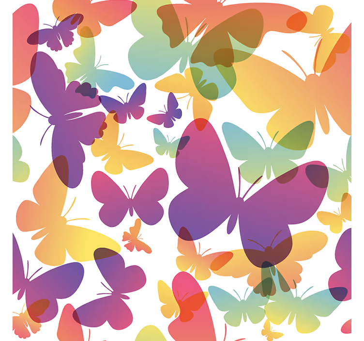 Papier peint papillon Papillons dégradés - TenStickers