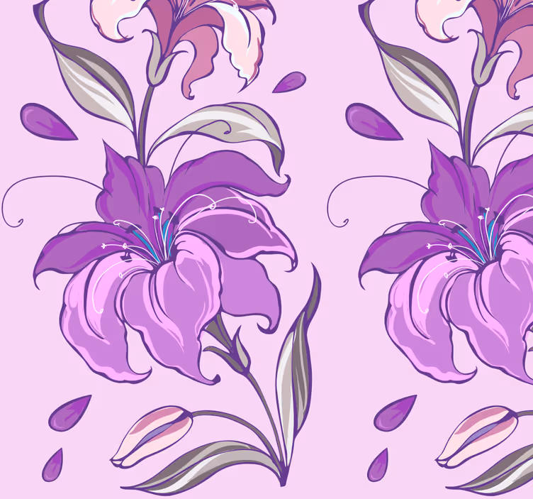 Papier peint fleurs design floral élégant - TenStickers