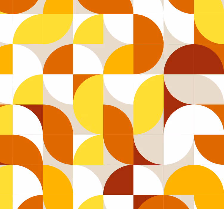 Papier peint géometrique motif abstrait chaleureux - TenStickers