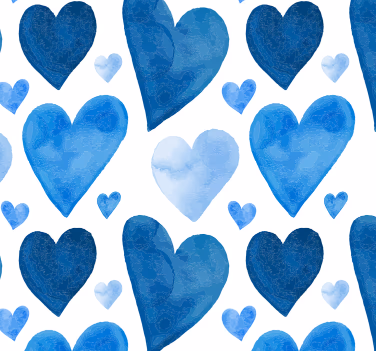 Papier peint cercles modèles de coeur - TenStickers