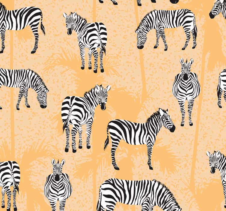 Papier peint zébré motif zèbre - TenStickers