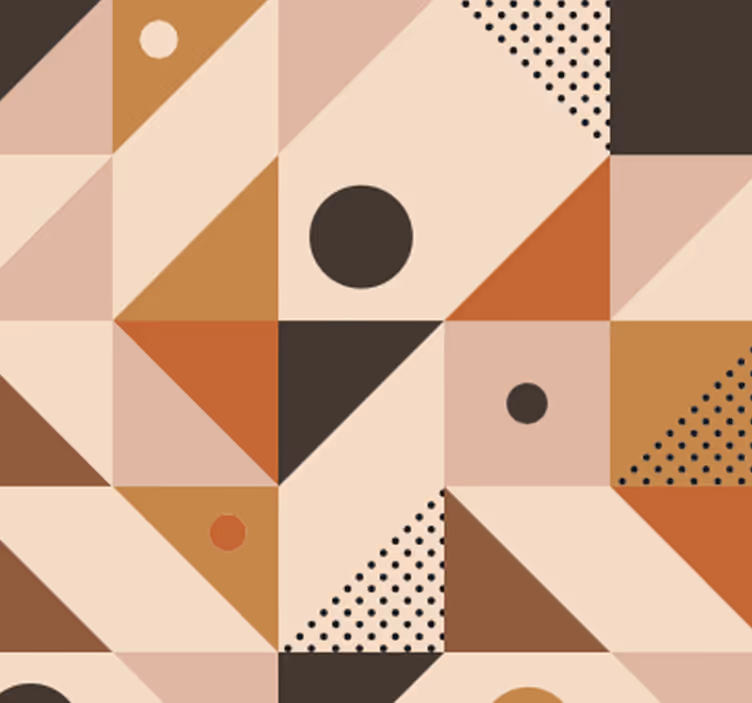 Papier peint géometrique harmonie des formes géométriques - TenStickers