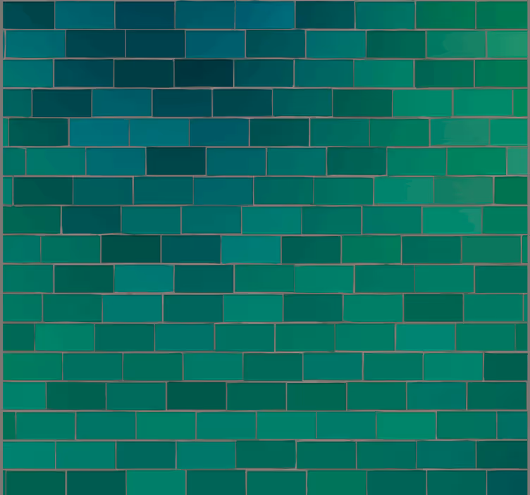 Papier peint motif texture carrelée verte - TenStickers