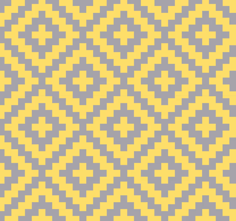 Papier peint triangle gris et jaune - TenStickers
