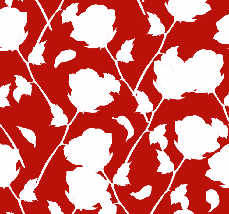 Papier peint floral silhouette florale - TenStickers
