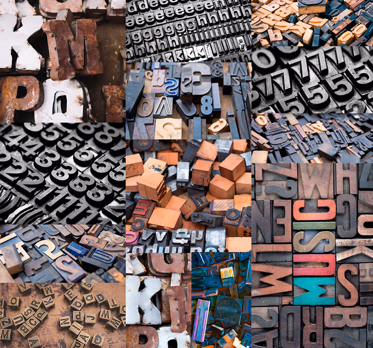 Papier peint moderne lettres scrabble - TenStickers