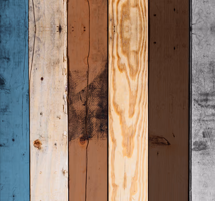 Papier peint salon planches de bois style vintage - TenStickers