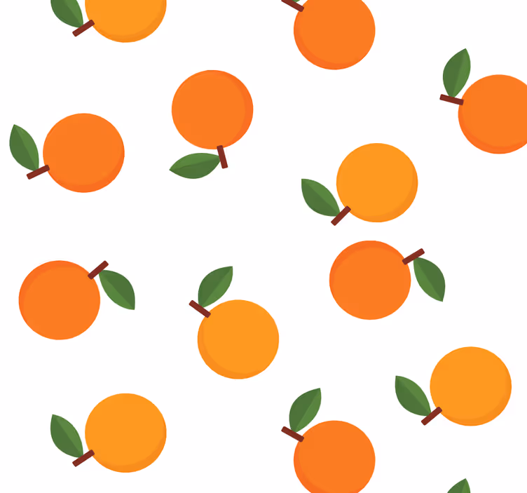 Papier peint floral motif de fruits - TenStickers