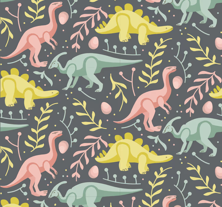 Papier peint dinosaures jeu de dessins animés - TenStickers