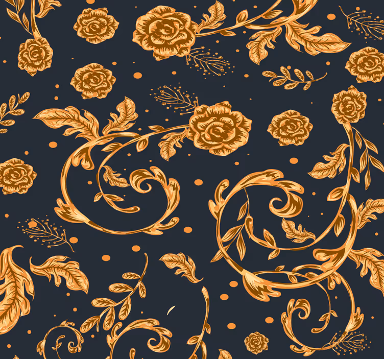 Papier peint fleurs fleurs ornées - TenStickers