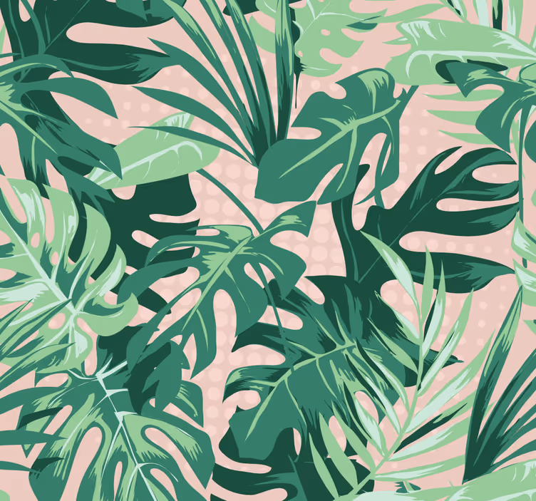 Papier peint nature Différentes feuilles vertes - TenStickers