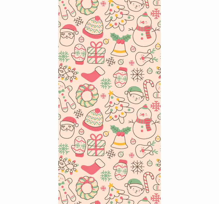 Papier peint noel joie de la saison festive - TenStickers