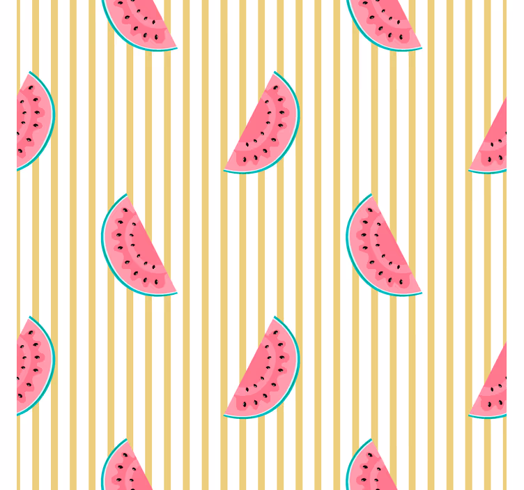 Papier peint moderne Pastèque à rayures - TenStickers