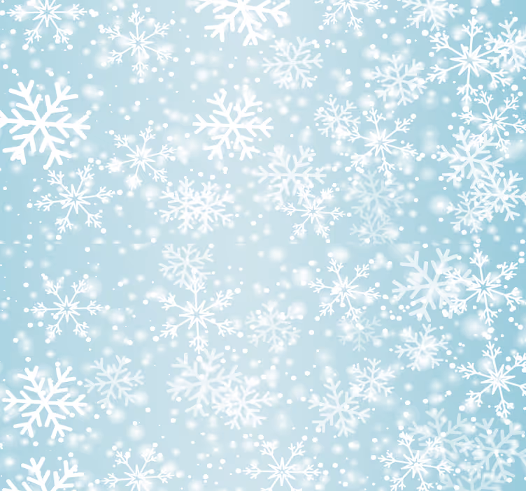 Papier peint noel motif de flocon de neige - TenStickers