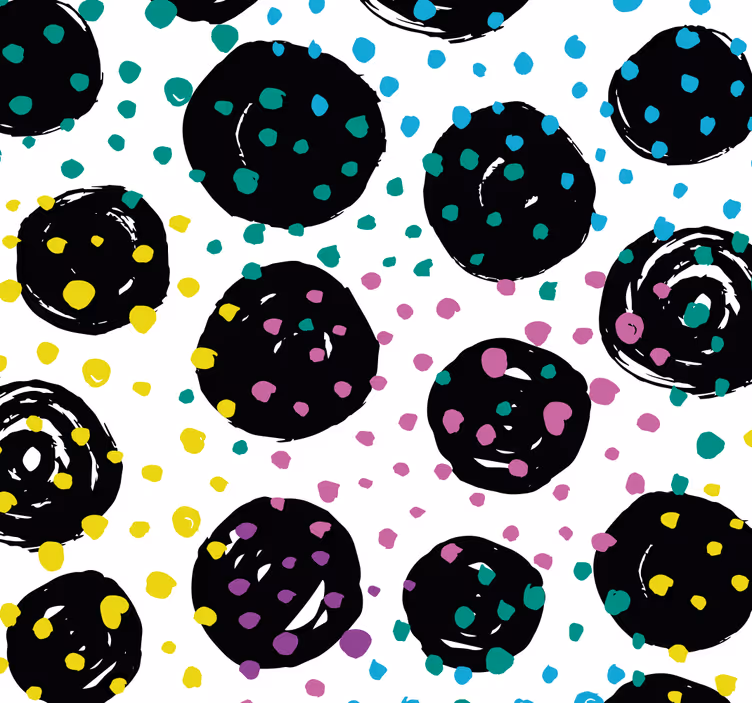 Papier peint moderne Pois - TenStickers