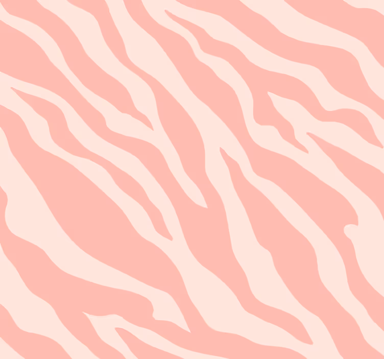 Papier peint animaux imprimé zèbre rose - TenStickers