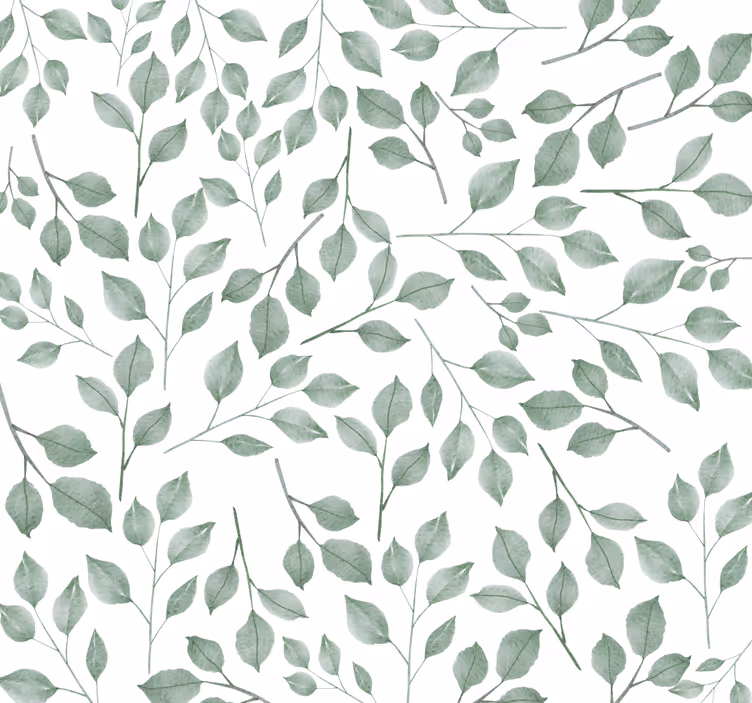 Papier peint feuilles motif de feuillage - TenStickers