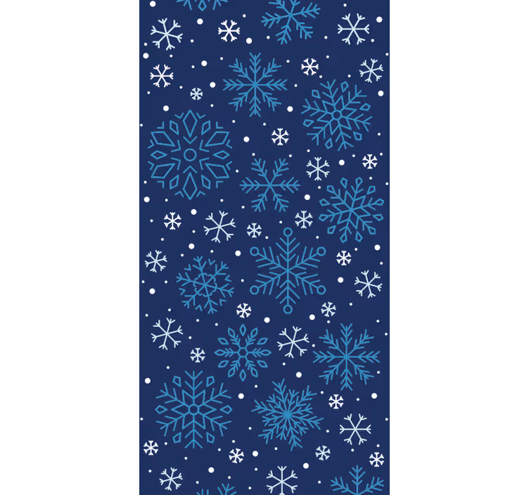 Papier peint noel motifs de flocon de neige - TenStickers