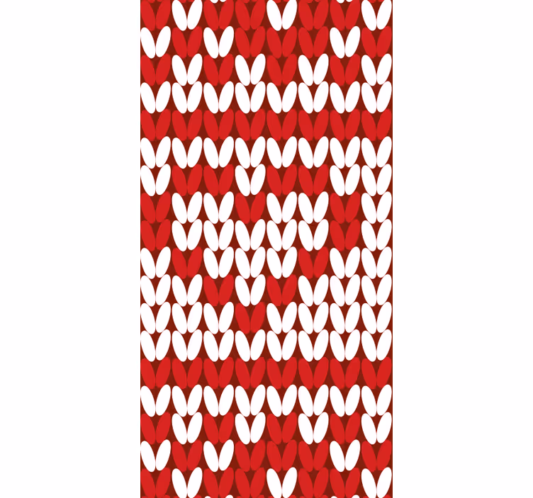 Papier peint cercles motif de points de coeur - TenStickers