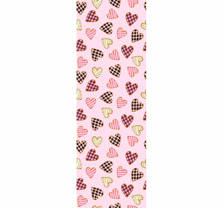 Papier peint moderne Biscuits coeur mignon - TenStickers