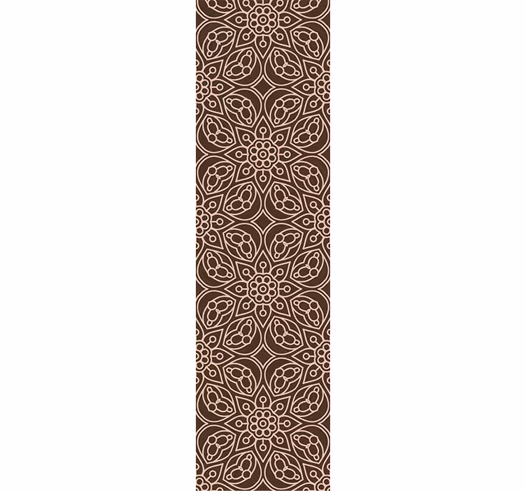 Papier peint fleurs motif de symétrie florale - TenStickers