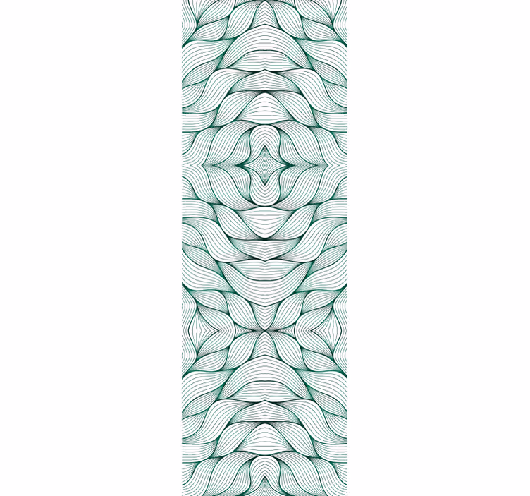 Papier peint feuilles motif géométrique - TenStickers