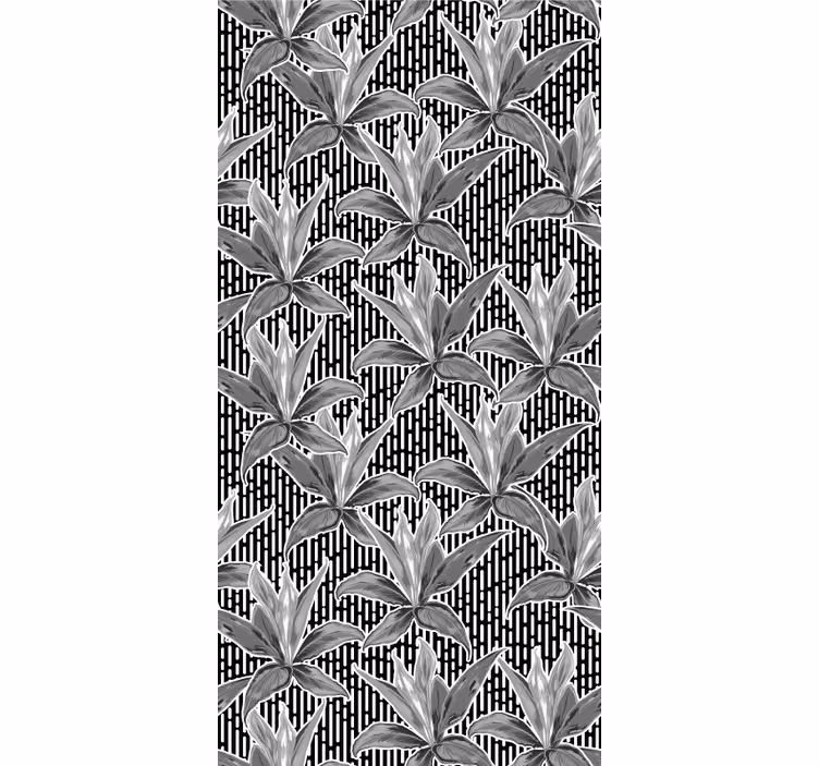 Papier peint feuilles botanique géométrique - TenStickers