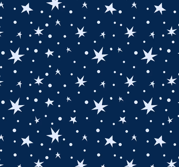 Papier peint étoiles sur bleu marine - TenStickers