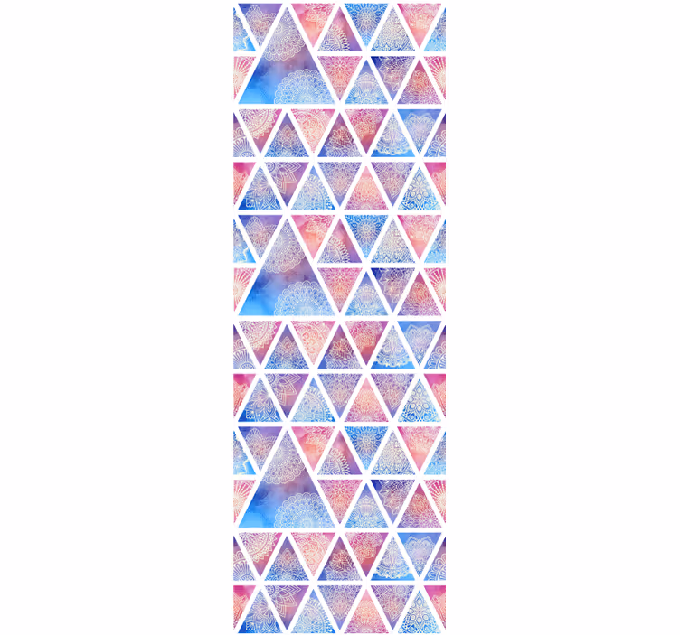 Papier peint géometrique réseau triangulaire géométrique - TenStickers