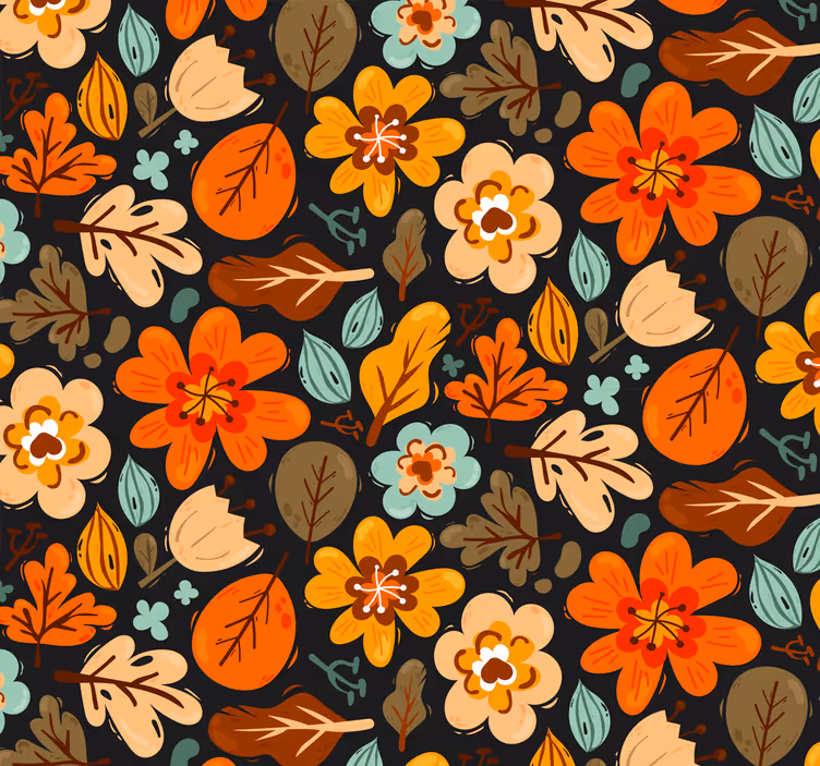 Papier peint floral composition florale - TenStickers