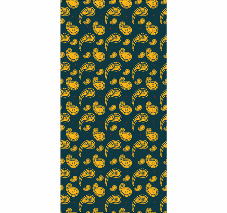 Papier peint ornemental motif cachemire - TenStickers