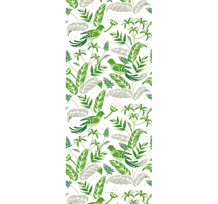 Papier peint feuilles motif botanique - TenStickers