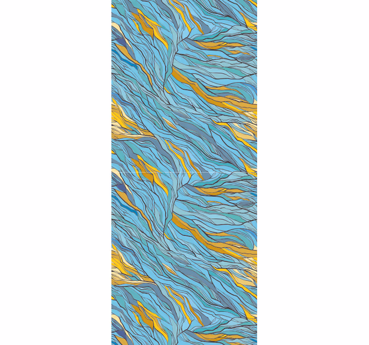 Papier peint design Conception abstarct bleu - TenStickers