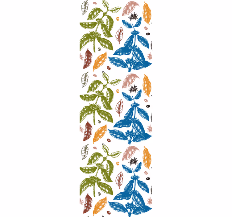 Papier peint feuilles imprimé botanique - TenStickers