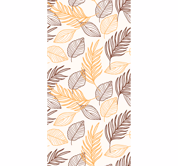 Papier peint feuilles motif de feuillage d'automne - TenStickers
