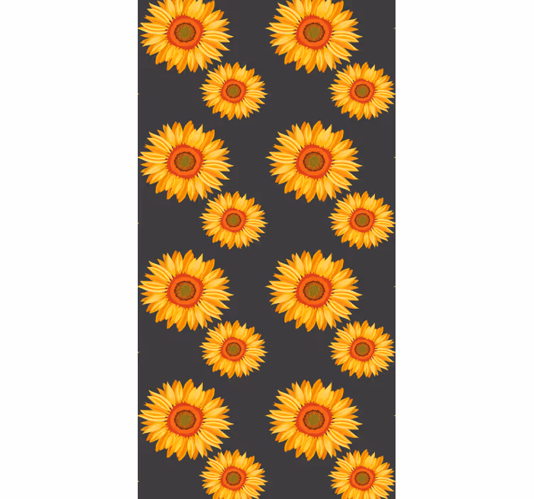 Papier peint floral élégance tournesol - TenStickers