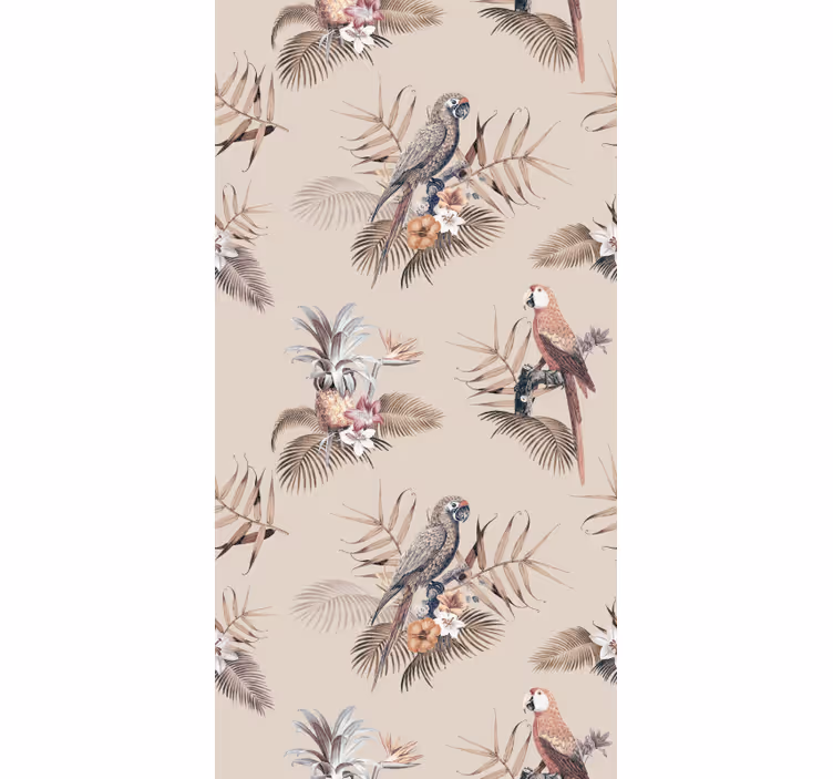 Papier peint perroquet élégance du perroquet tropical - TenStickers